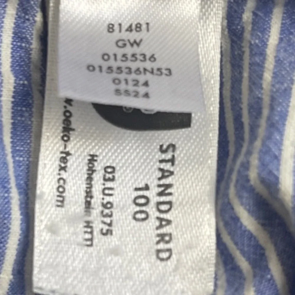 Hanna Andersson Cotton Blue‎ White Stripe Elastic Waist Pants 12-18 Months